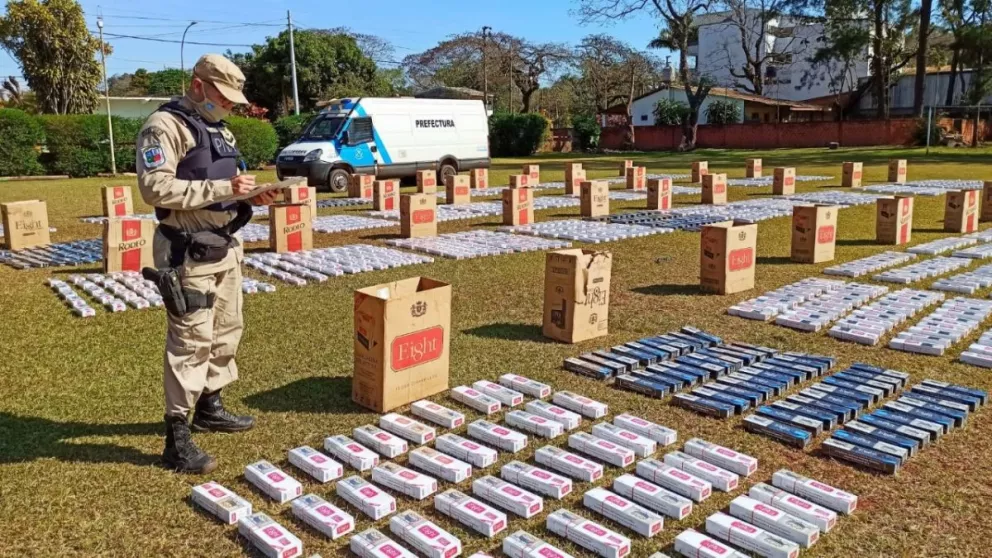Prefectura secuestró cigarrillos de contrabando en Puerto Iguazú 