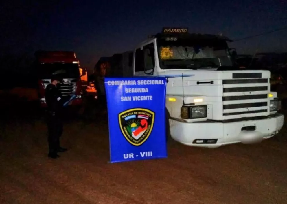 San Vicente: retuvieron dos camiones con cargamentos de maíz sin aval fiscal 