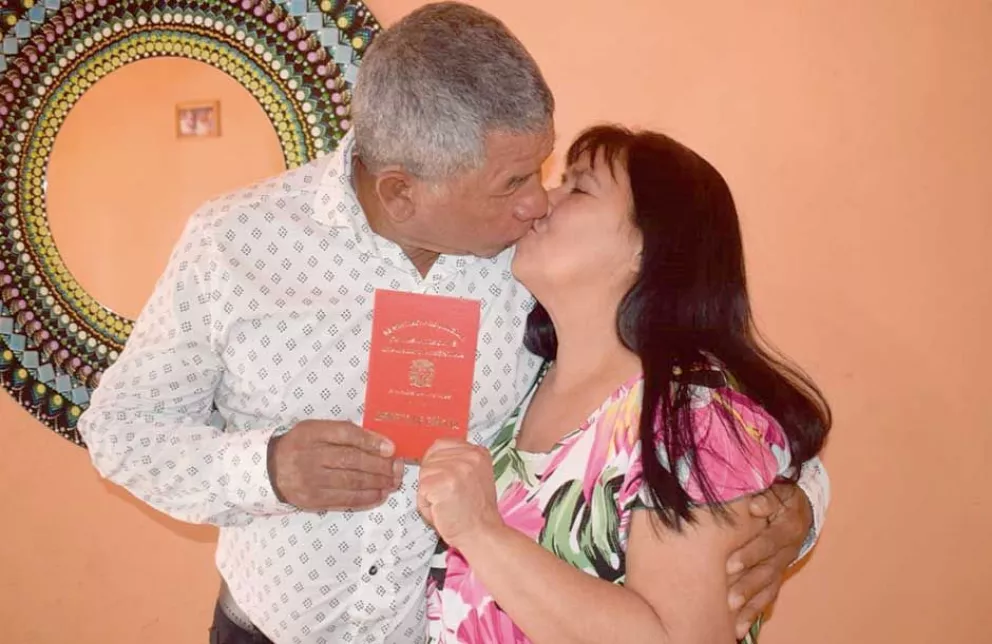 Alfredo y Marta se casaron tras 29 años de noviazgo