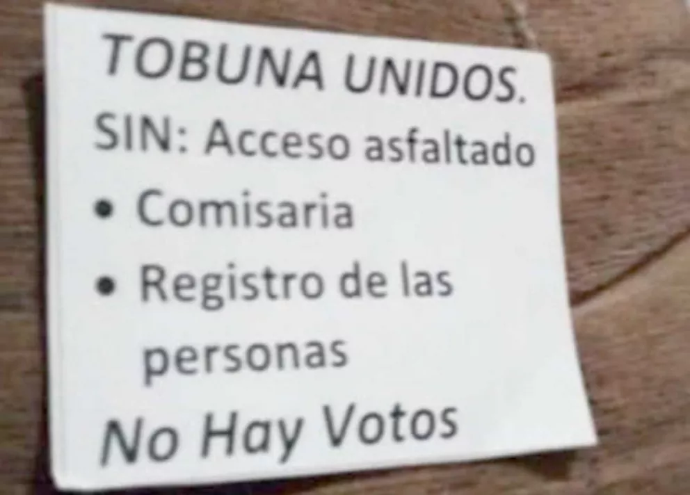 Vecinos reclamaron obras a través del voto en Tobuna