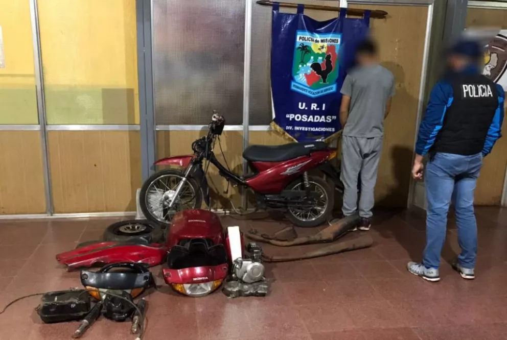 Cayó un joven que robaba y desguazaba motocicletas en Posadas