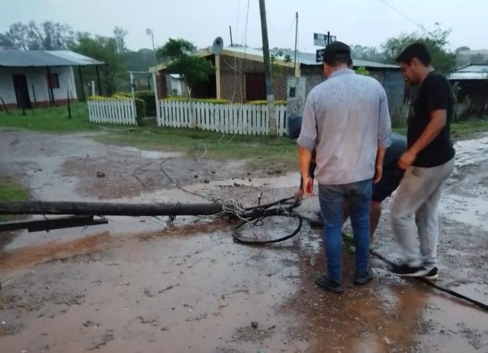 Fuerte temporal provocó daños en localidades del interior de Corrientes