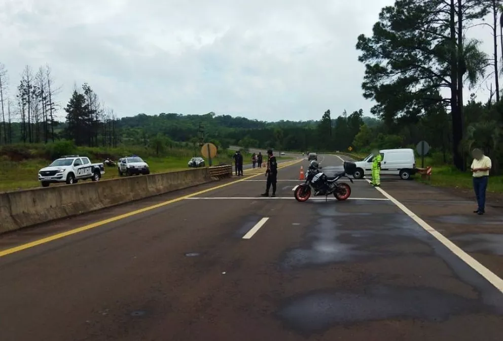 Motociclista murió tras una colisión sobre la ruta 12