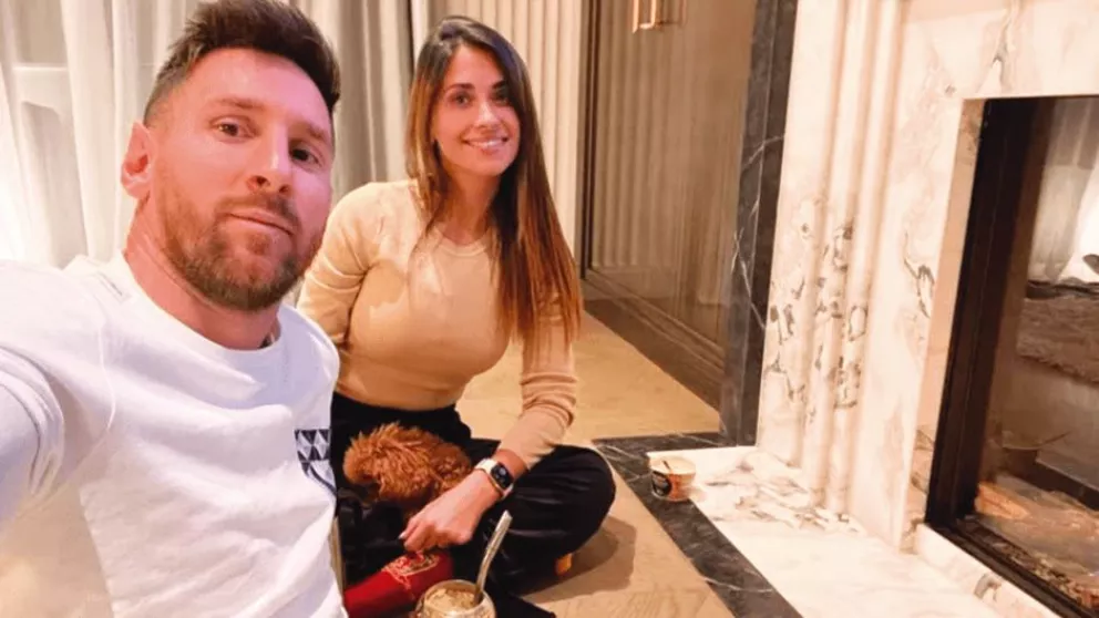 Messi, de vuelta en casa disfruta en familia