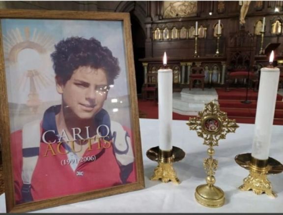 Las reliquias del beato Carlo Acutis estarán en Santo Tomé