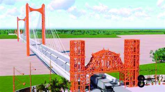Una imagen de cómo sería el futuro puente internacional que unirá San Javier con Porto Xavier.