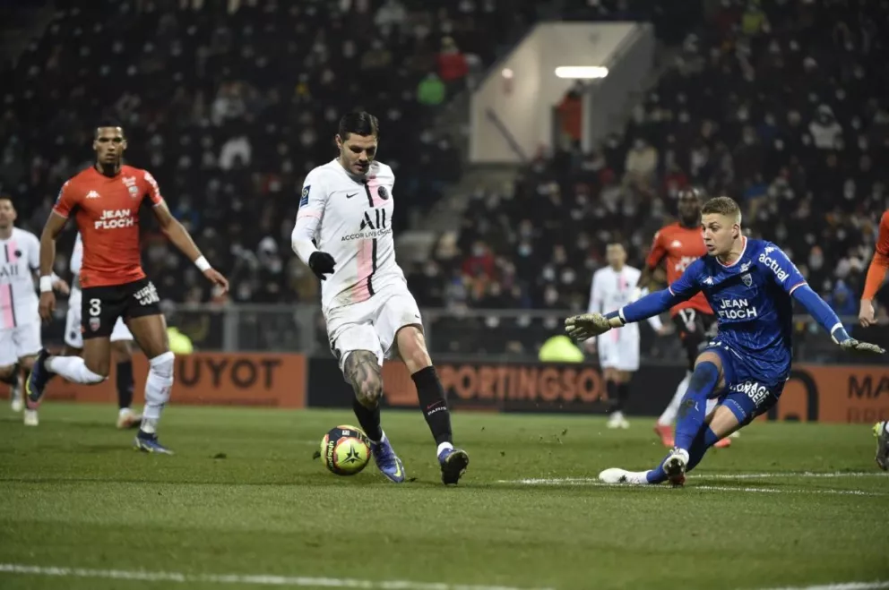 PSG igualó sobre la hora  ante Lorient gracias al gol de Icardi