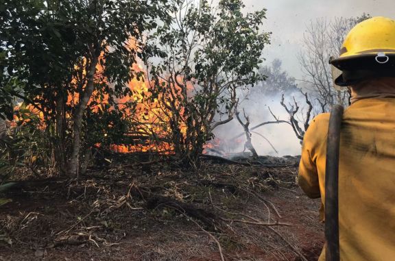 Misiones registra siete focos activos de incendios forestales