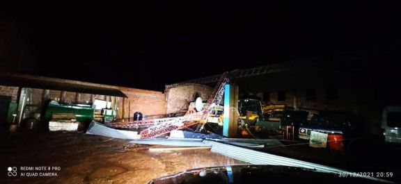 Una fuerte tormenta afectó a los vecinos de Mado y hay varias casas dañadas