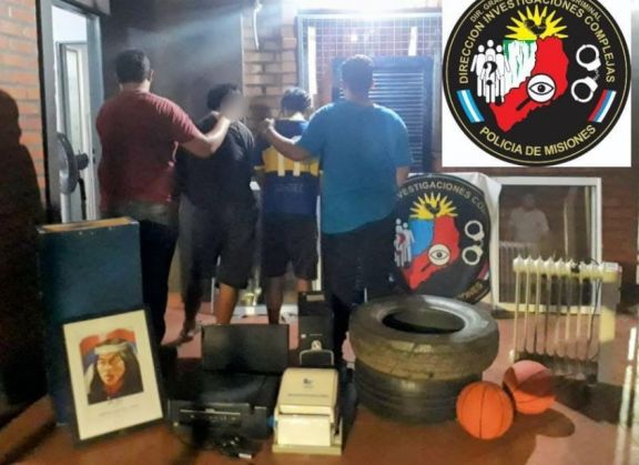 Con ayuda de sabuesos detuvieron a dos hombres por el robo en el polideportivo de El Zaimán de Posadas