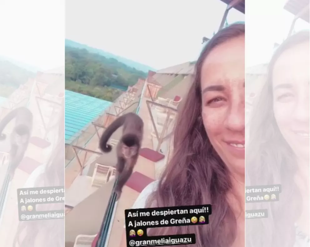 La actriz mexicana Consuelo Duval visitó Cataratas y disfruto de la visita de los monos