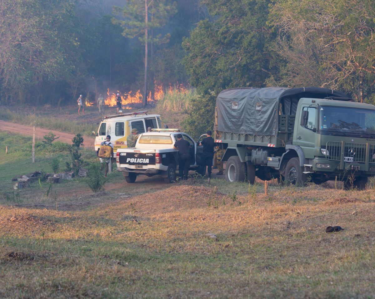 Cinco grandes focos de incendios consumen bosque nativo en Misiones
