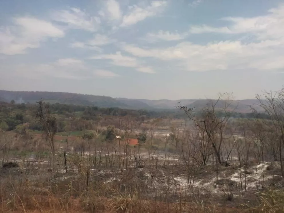 El fuego afectó a la aldea mbya de Eldoradito