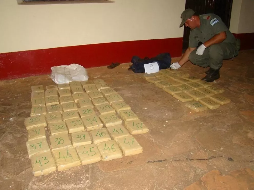 Secuestraron más de 60 kilos de marihuana en Santo Pipó.
