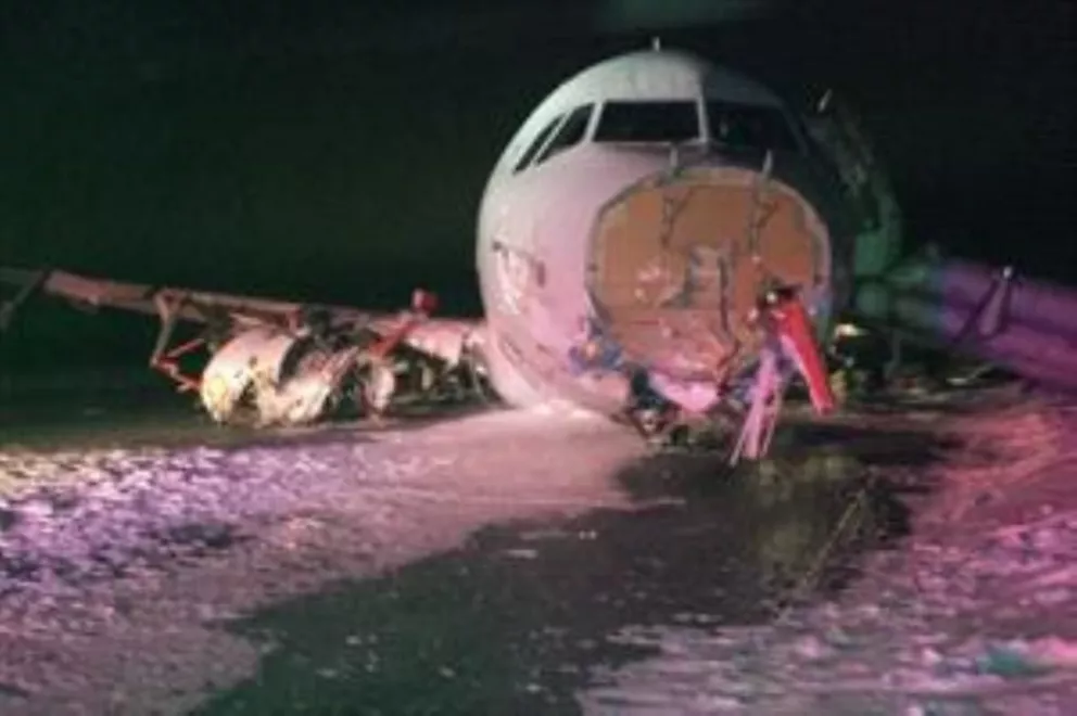 Un avión despistó en Canadá durante un aterrizaje.