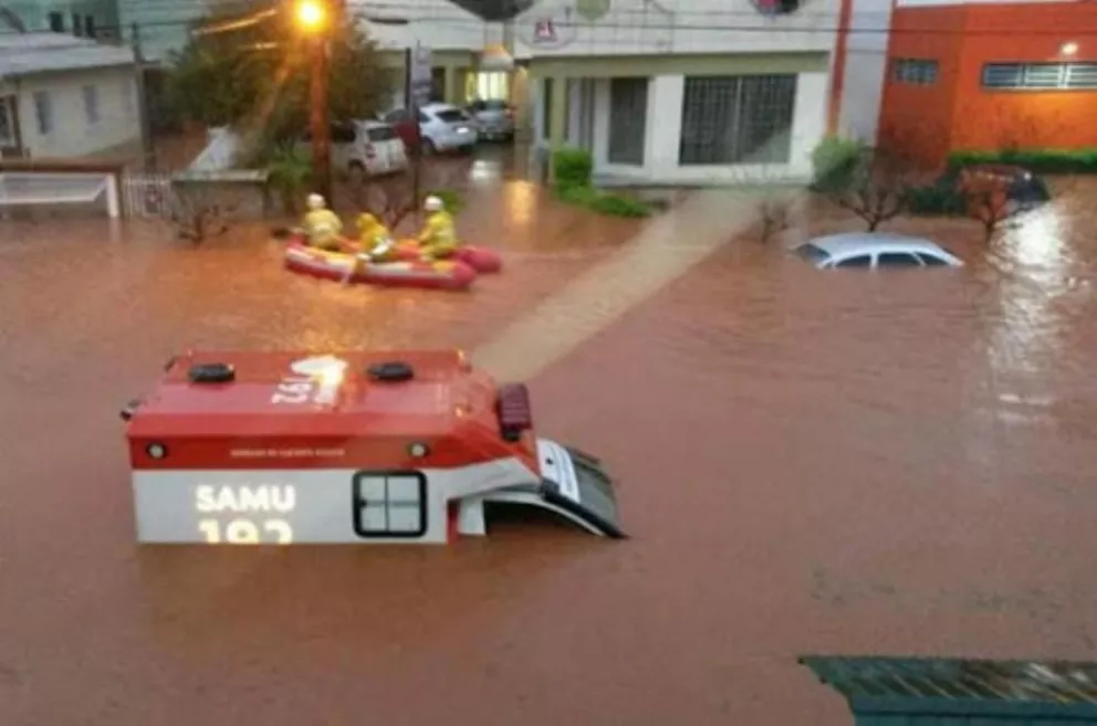 Inundaciones en Santa Catarina.