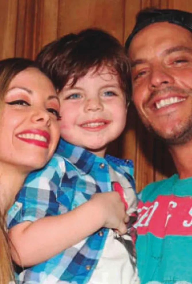Bernal y Delgado festejaron juntos el cumple de Ian