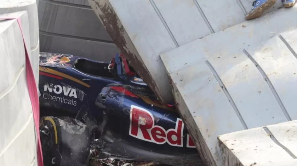 Espectacular accidente en la Fórmula 1 en Rusia