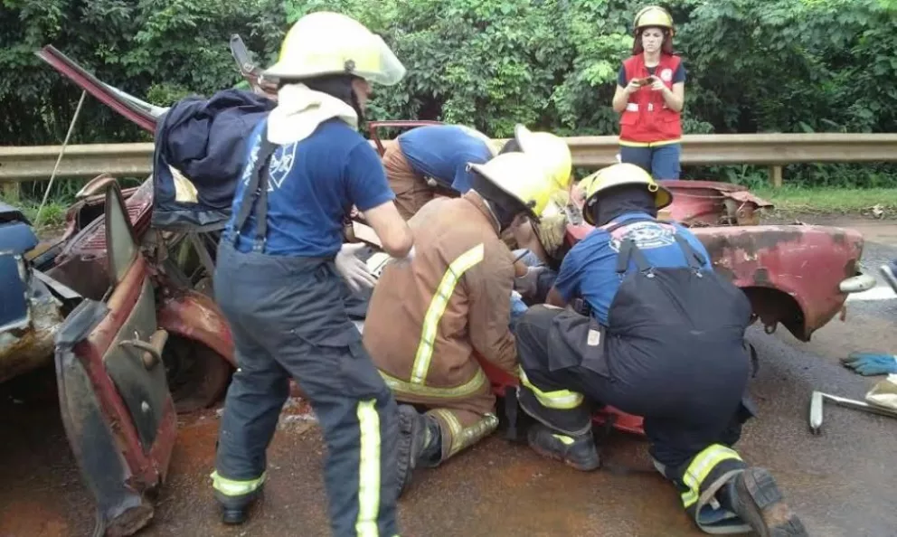 Destacan trabajo en conjunto en simulacro de accidente vial en Iguazú