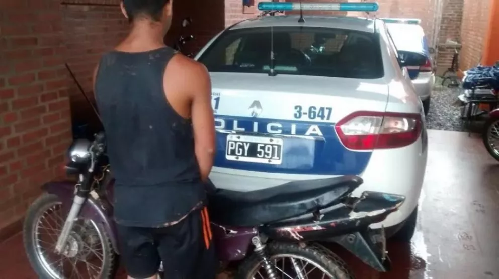 Joven fue detenido por circular en una moto sin documentaciones