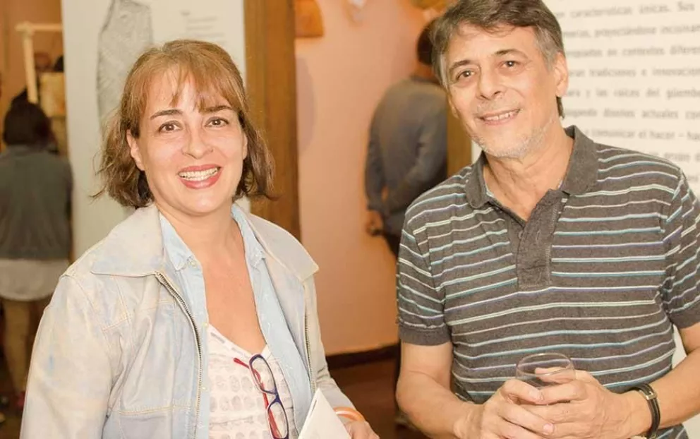 Paula Marzana con José Báez.