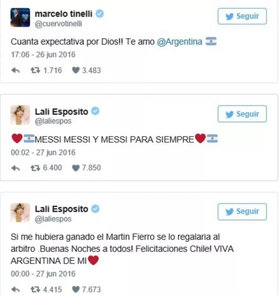 La reacción de los famosos por la derrota de Argentina y la renuncia de Messi