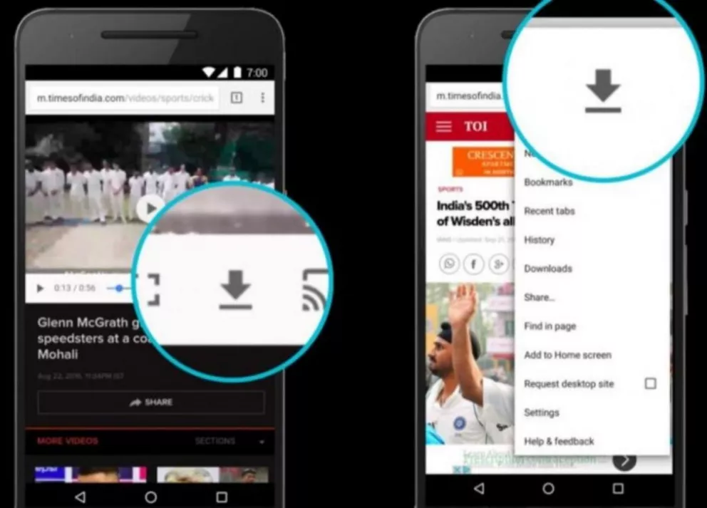 Ahora chrome en android permite que bajemos páginas, música y videos para ver offline