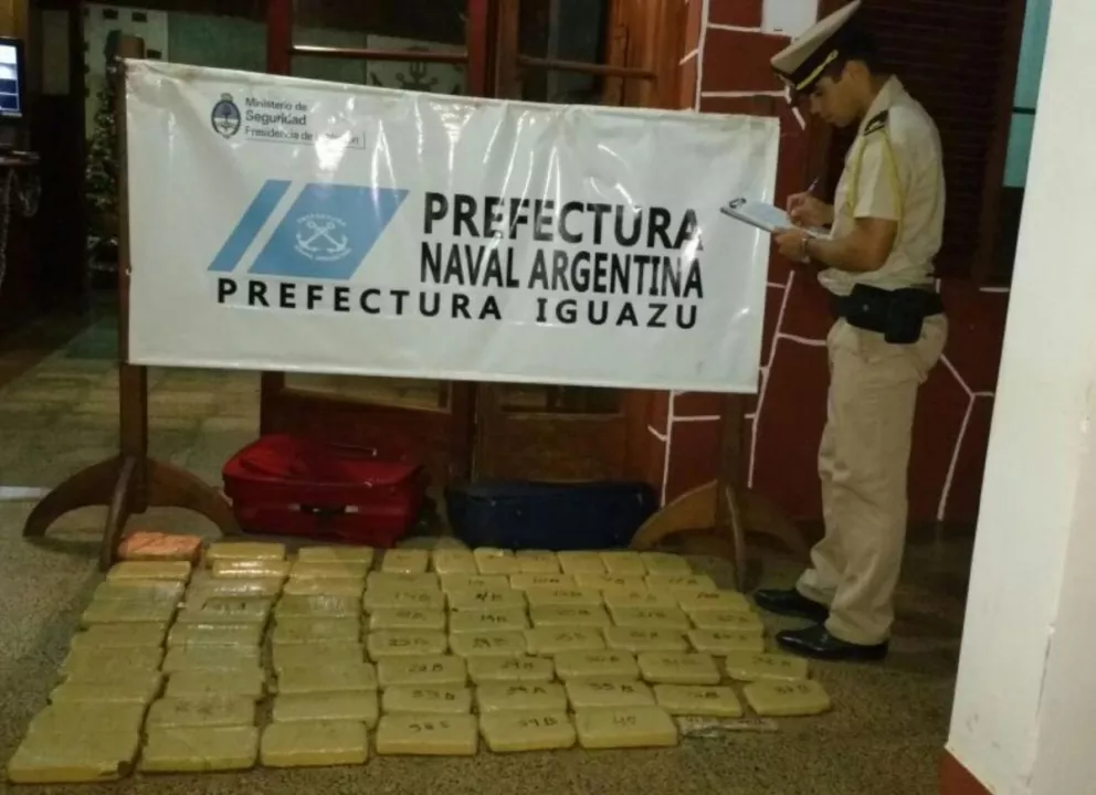 Prefectura decomisó 46 kilos de marihuana en Iguazú 