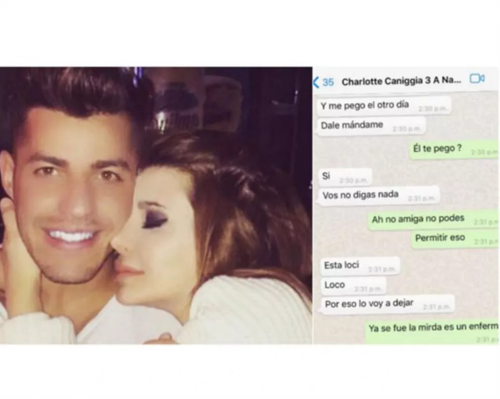 Charlotte Caniggia confirmó que Loan le pegó