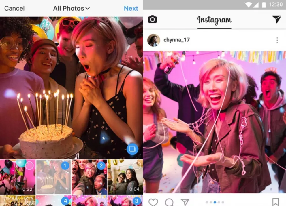 Las galerías de fotos llegan a Instagram
