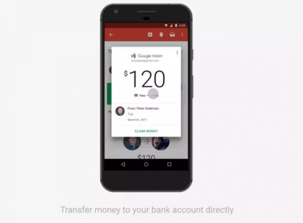 Gmail ahora permite realizar transferencias de dinero en Android