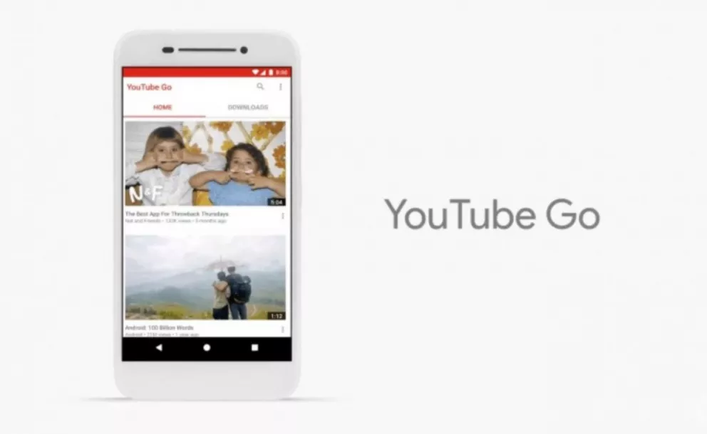 Google lanza YouTube Go y permite descargar los videos para reproducir offline