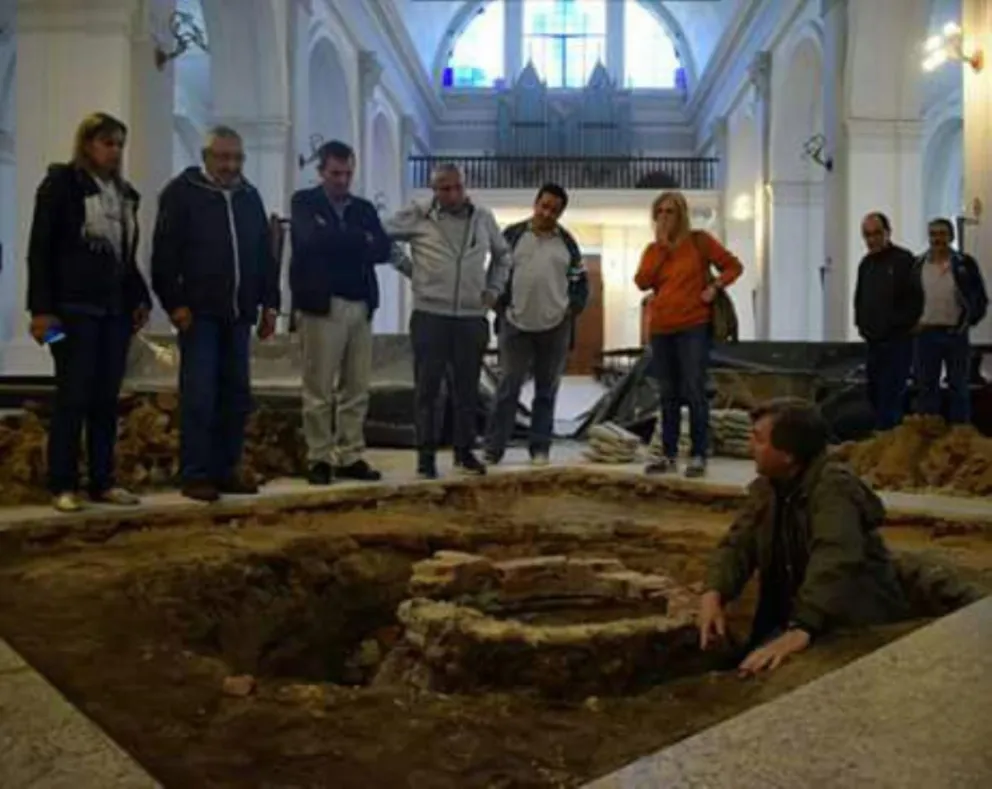 Encontraron restos arqueológicos en la Iglesia Catedral de Goya