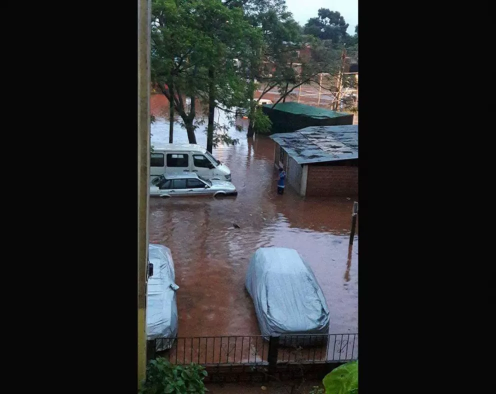 Siete viviendas inundadas en Posadas por las copiosas precipitaciones