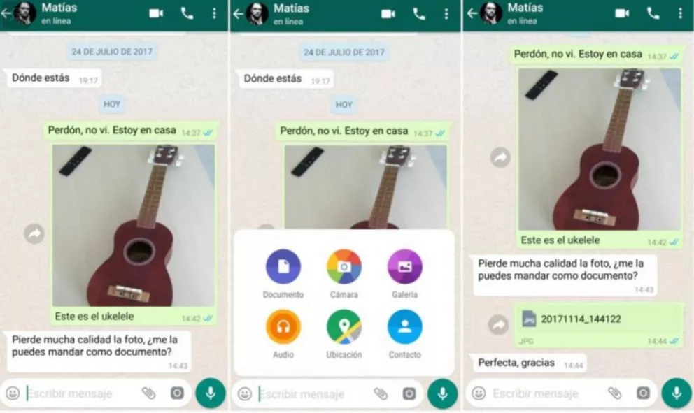 La solución para enviar fotos por WhatsApp sin que pierdan calidad