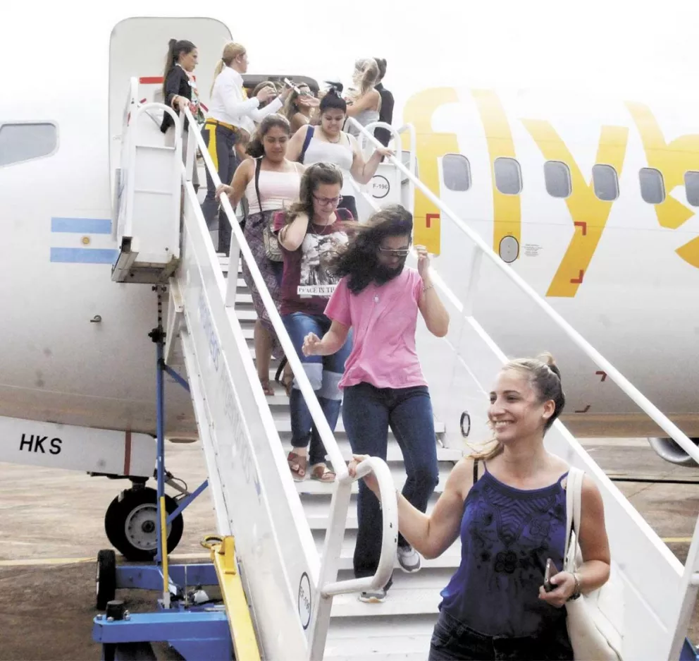 En diciembre pasado, Flybondi realizó un vuelo promocional en Posadas.