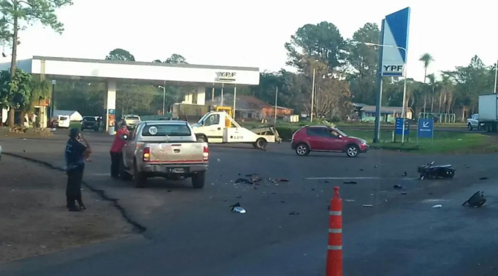 Motociclista grave tras choque en el cruce de Santa Anta