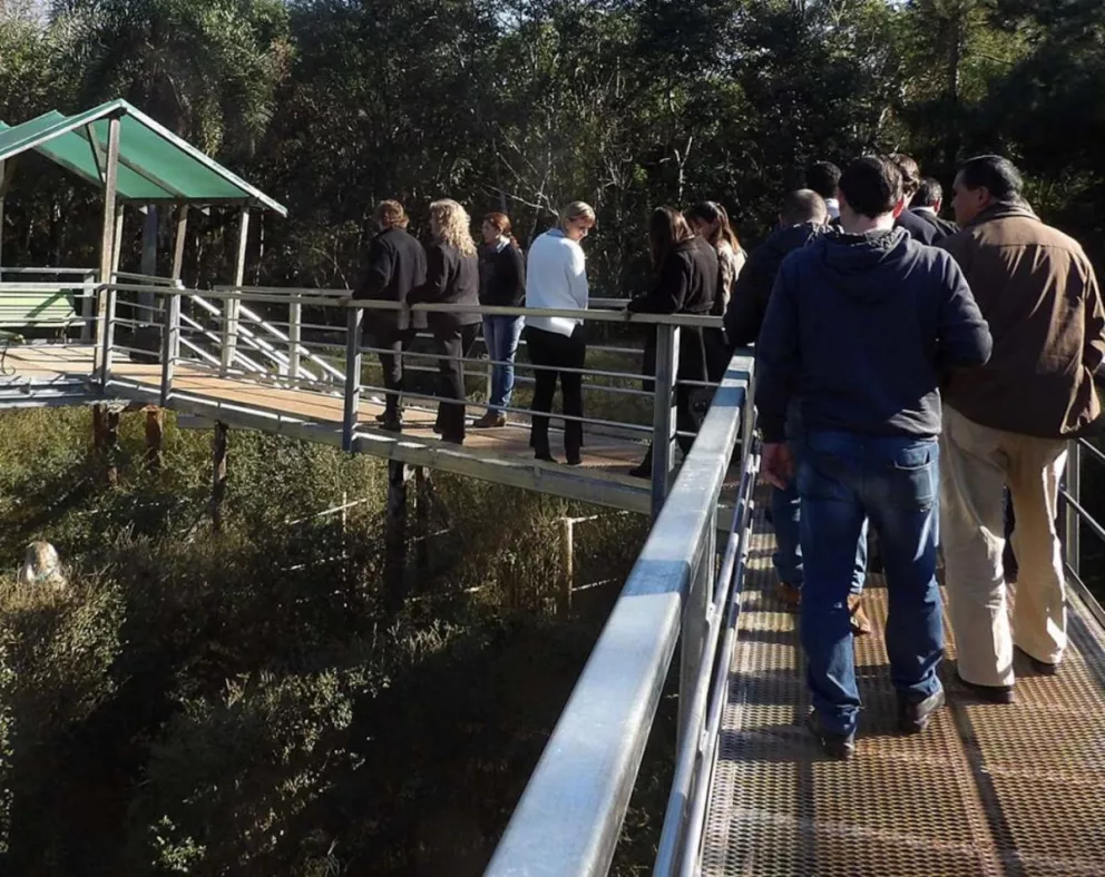 Inauguraron la nueva pasarela del laberinto vegetal en Montecarlo