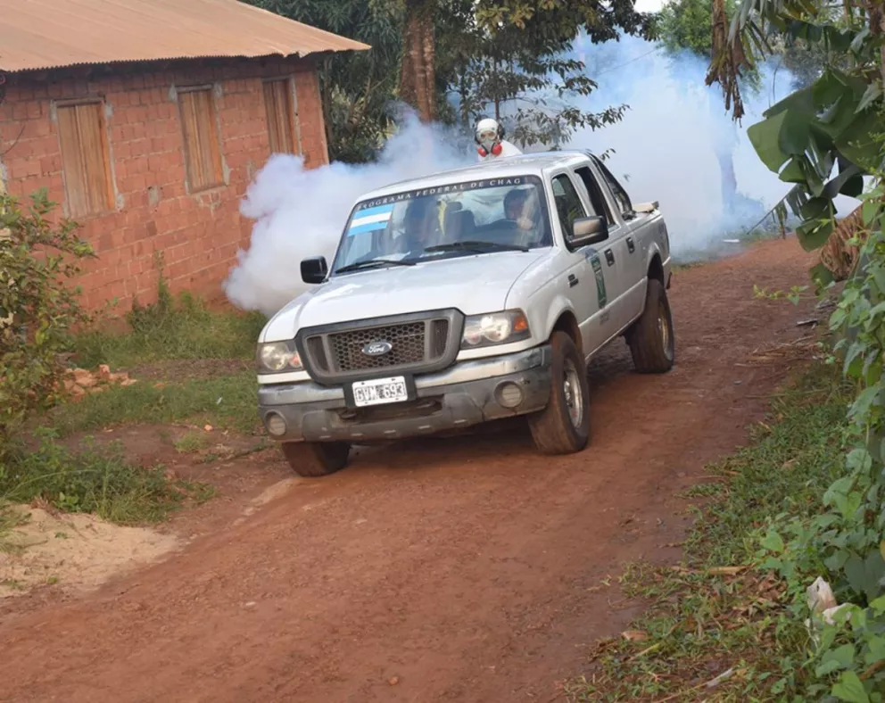 Trabajos de control focal y fumigaciones en los barrios de Iguazú