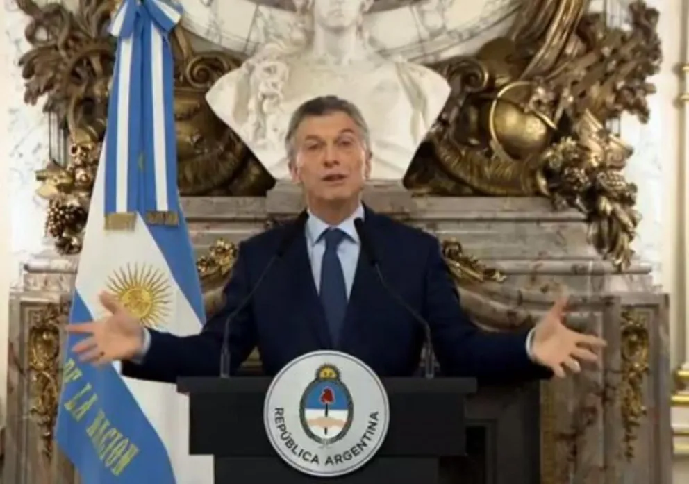 Mauricio Macri en los anuncios