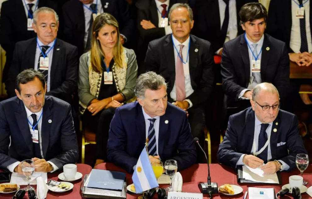 El presidente Mauricio Macri durante la cumbre de líderes del Mercosur.