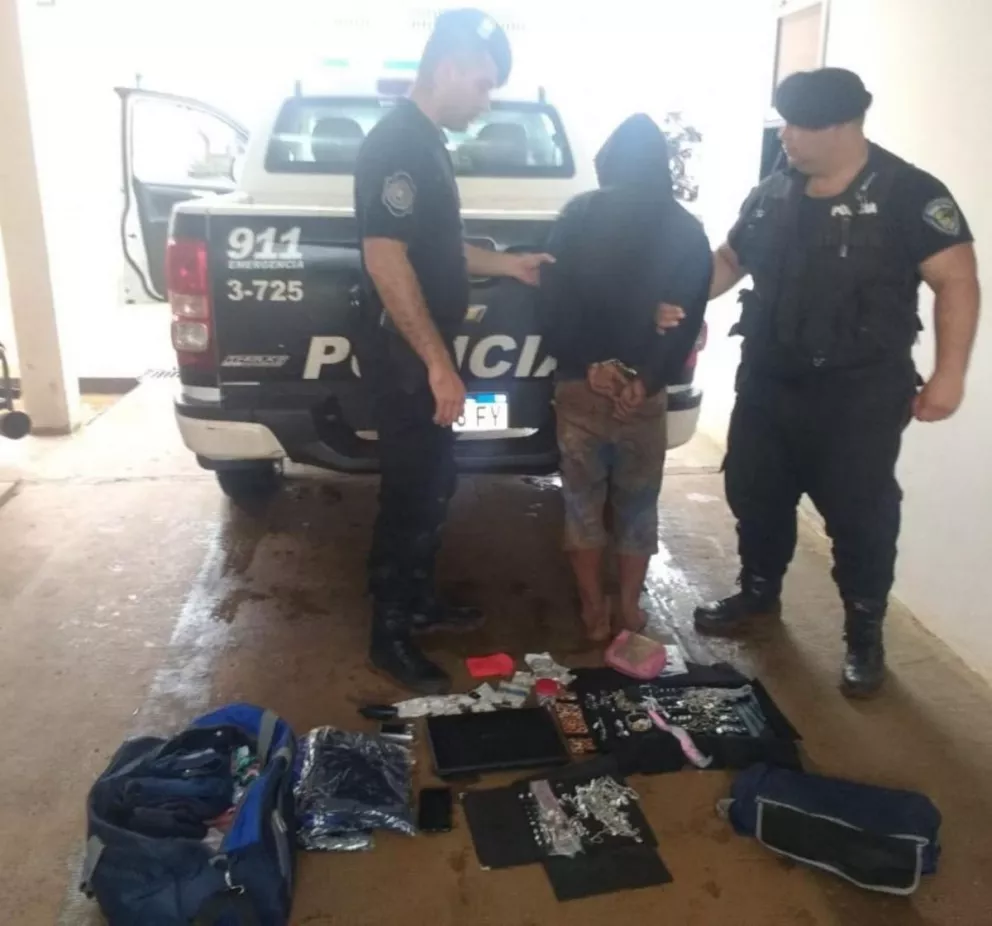 Tras raid delictivo detuvieron en Eldorado a Moroco y recuperan objetos robados