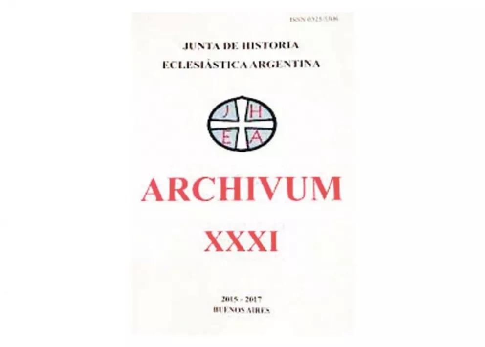 Archivum, prestigiosa publicación de la Junta de Historia Eclesiástica Argentina, incluyó en su último número bianual un trabajo de la doctora María Angélica Amable