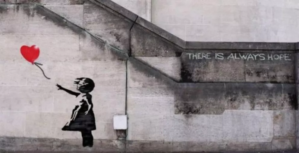 Una obra de Banksy se autodestruye tras subastarse por 1.250.000 dólares