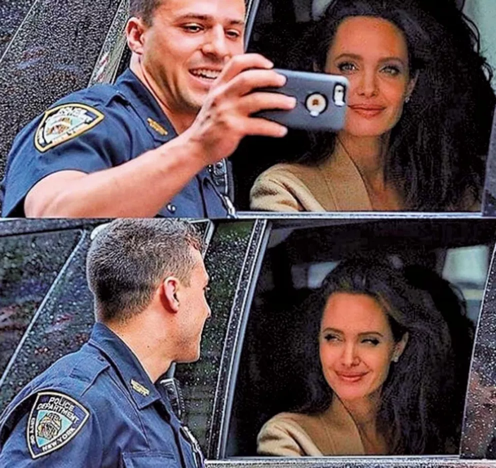 Angelina Jolie y una selfie que  se hizo viral