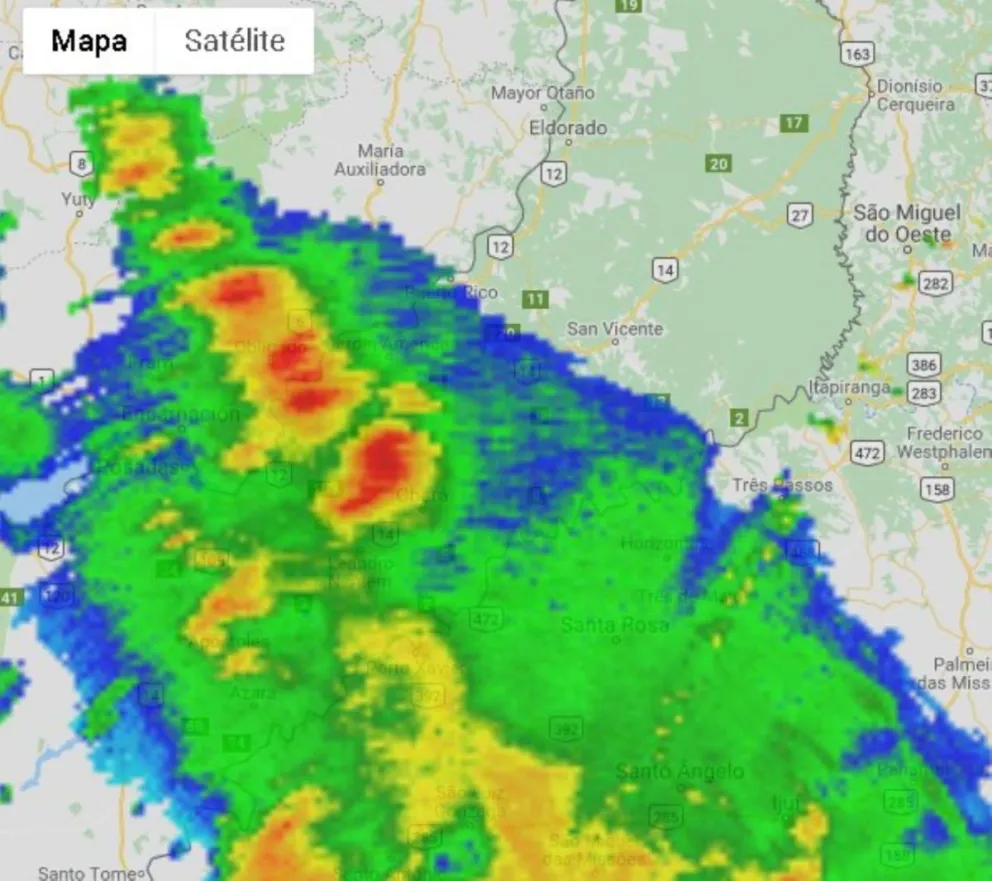 Renovaron la alerta meteorológica por tormentas intensas para Misiones