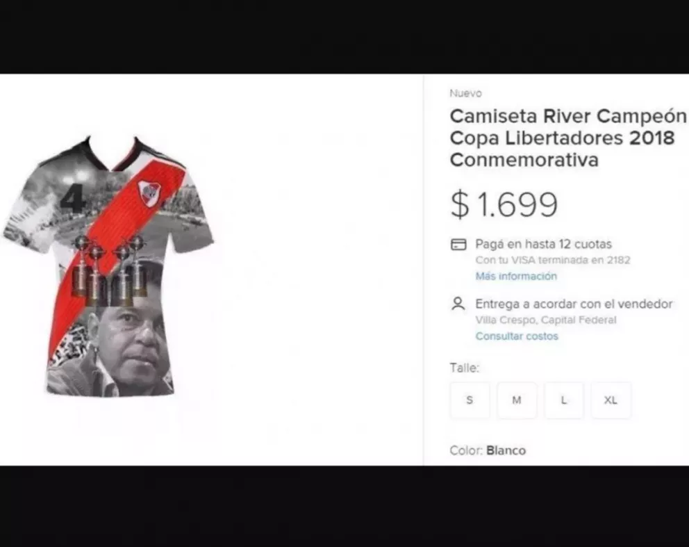 Ya se vende la camiseta de "River campeón de la Libertadores"