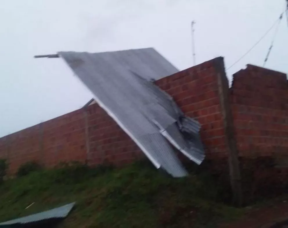 Voladuras de techos, árboles y postes caídos como consecuencia del temporal en todo Misiones