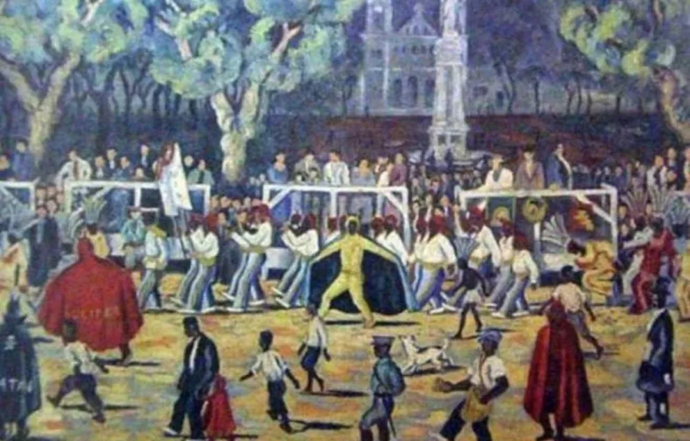 Carnaval en Posadas, pintura de Areu Crespo que fue robada del Museo Yaparí, un hecho que nunca se esclareció.