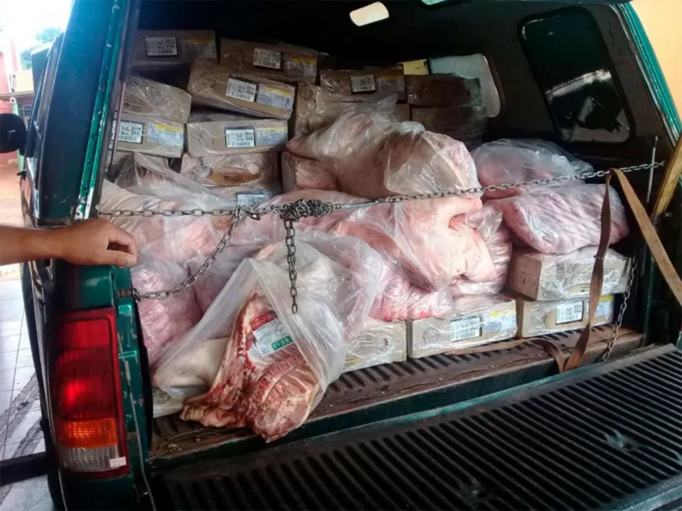 Incautaron mil kilos de carne ingresada al país de forma ilegal